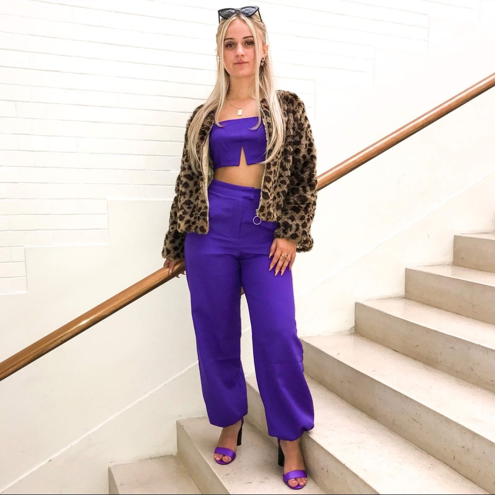 Two piece purple set from Fashion Nova. Size small. Great condition.